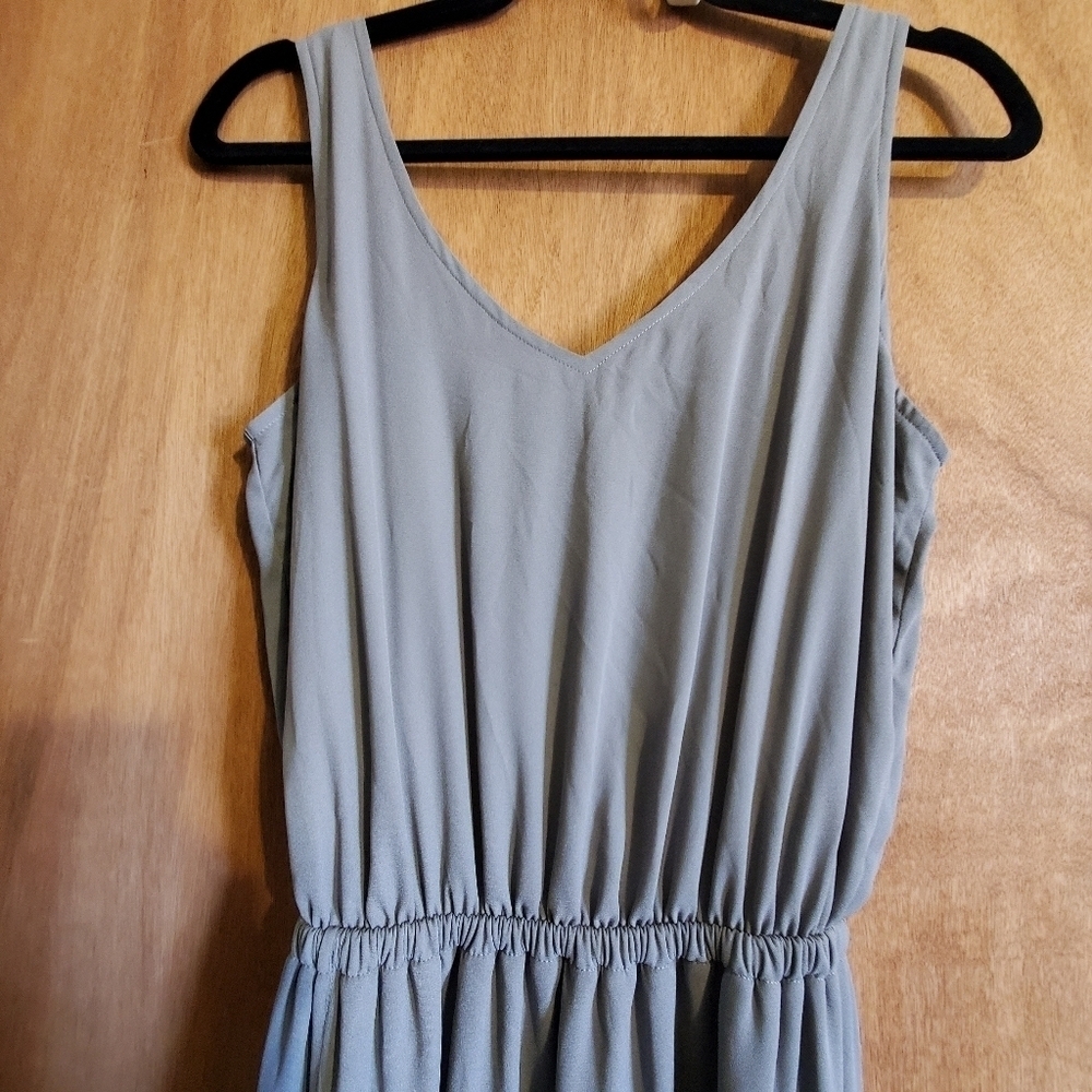 Show Me your Mumu. KENDAL maxi dress. Sz med. Soft charcoal crisp. Sleeveless - Picture 6 of 9